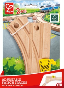 Hape Set Extensie 2 Sine Y din Lemn Compatibil cu Sisteme de Holzeisenbahn - Img 4