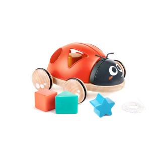 Hape Shape Sorter Buburuza, Animal Pull-along
