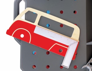 Hape Werkbank pentru copii ajustabila pe inaltime cu accesorii creative pentru joaca - Img 5