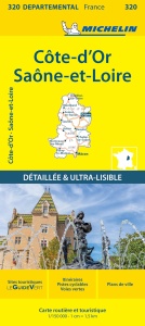 Harta Michelin Burgund Ost 1150.000, detaliata, culoare galbena