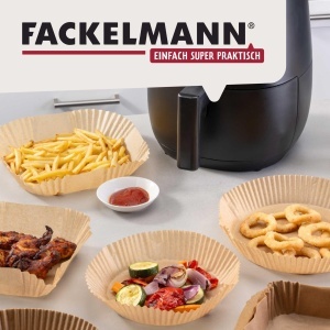 Hartie de copt Fackelmann pentru friteuza cu aer cald, 20x20 cm, 40 bucati, rezistenta la ulei si apa - Img 8