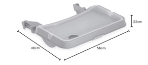 Hauck Alpha Tray 3in1 Compatibil cu Scaun Alpha Beta Gri Reglabil - Img 3
