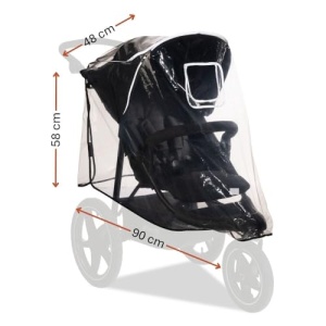 Hauck Protectie Universala Ploaie pentru Carucioare 3 Roti Transparenta Reflectorizanta Cu Fereastra de Vizualizare - Img 8