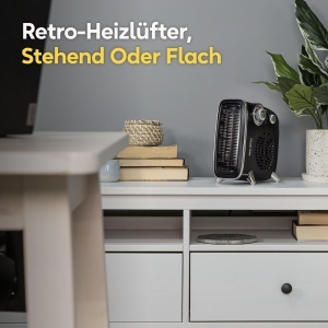 Heater Electric Retro Russell Hobbs RHRETHFH1001B, 1800W, Negru, 2 Niveluri de Calorifer - Img 2
