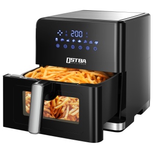 Heissluftfritteuse XXL 75L 8 programe temperatura reglabila Negru