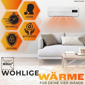 Heizlufter electric ProfiCare PC HL 3116, 2000W, pentru spatii de pana la 60 m - Img 3