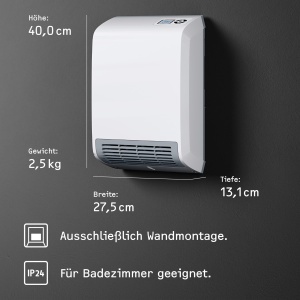 Heizluftier electric STIEBEL ELTRON CK 20 Trend, 2 kW, LCD, pentru 25 m - Img 5