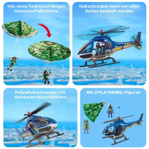 Helicopter de Politie PLAYMOBIL 70569 cu 19 piese, pentru copii de la 4 ani - Img 4