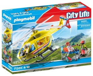 Helicopter de salvare PLAYMOBIL 71203, 48 piese, pentru copii de la 4 ani - Img 3