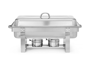 Hendi Chafing Dish Fiora GN 11 9L Inox cu 2 suporturi pentru pasta combustibil