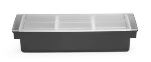 Hendi Suport Ingrediente Negru ABS cu Capac Transparent si 3 Recipienti Detasabili - Img 2