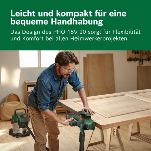 Hobel electric Bosch PHO 18V-20, 18V, compact, cu sistem de schimbare rapida a cutitelor - Img 5