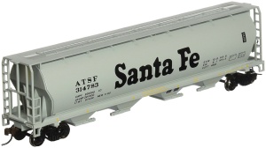 Hopper de cereale Bachmann Zuge Santa Fe, 4 compartimente, metalizat