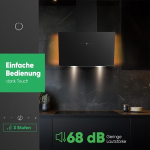 Hota Bomann DU 7611 G 60cm Iluminare LED Ambientala Functie Umluft si Abluft Negru Mat - Img 7