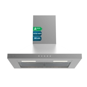 Hota decorativa Cecotec Bolero Flux PT 604000, 60 cm, inox