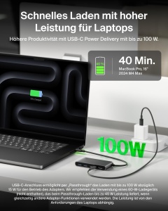Hub USB-C Belkin 5-in-1, HDMI 4K 60Hz, 100W Power Delivery, Gri - Img 5
