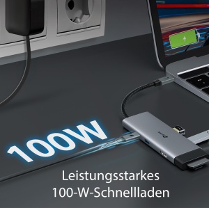 Hub USB-C TP-Link UH7021C, 7 porturi, 100W, HDMI 4K, Plug Play - Img 6