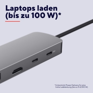 Hub USB-C Trust Vylor 8-in-1 cu HDMI 4K, Alim. 100W, Aluminiu - Img 3