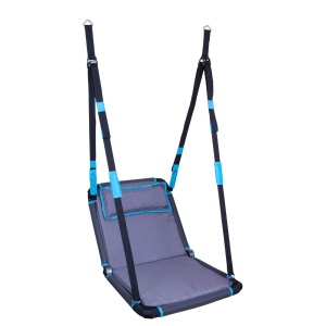 HUDORA Nest Swing Square Hollywood, antracit/turcoaz, potrivit pentru utilizare in interior si exterior, Leagan Nest pentru sezut si culcat, 72165 - Img 2