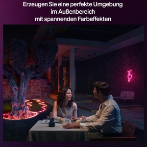 Hue Neon Outdoor Lightstrip 10m LED Multicolor 1100lm Control App si Voce - Img 2