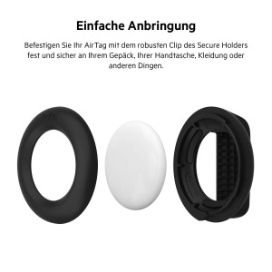 Husa AirTag Belkin cu Clip, Protectie Antisoc, Culoare Negru - Img 2