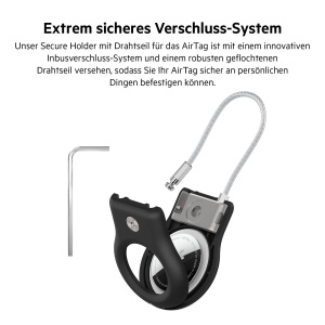 Husa AirTag Belkin cu Fir de Securitate, Neagra, Protectie Impotriva Zgarieturilor - Img 2