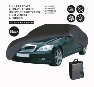 Husa auto universala Dunlop 534 x 178 x 120 cm, impermeabila, gri - Img 3