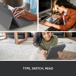 Husa cu tastatura Logitech Schlank Folio pentru iPad, design subtire, AZERTY - Img 7