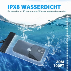 Husa de Telefon Waterproof GRIFEMA, 2 Bucati, IPX8, Compatibila cu Telefoane de pana la 8,2 Inch - Img 6