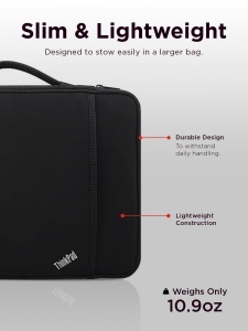 Husa Lenovo ThinkPad 14 Inch Design Slim Protectie Laptop Negru - Img 2