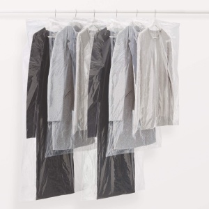 Husa pentru imbracaminte Rayen, Transparenta, Lavendel, Set 6 piese (3x S, 3x L) - Img 2