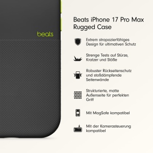 Husa pentru iPhone 17 Pro Max Beats, rezistenta la socuri, cu MagSafe, interior din microfibra - Img 2