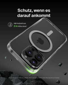 Husa pentru telefon Belkin SheerForce pentru iPhone 16 Pro, transparenta, MagSafe, antichizata - Img 3