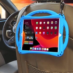 Husa protectie pentru iPad 10.2 TOPESCT, silicon, albastra, cu maner si suport - Img 7