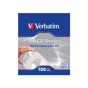 Huse CD Verbatim, 100 bucati, protectie impotriva prafului, alb