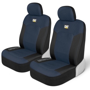 Huse pentru scaune auto Cat MeshFlex, 2 buc, compatibile cu airbag, albastru si negru