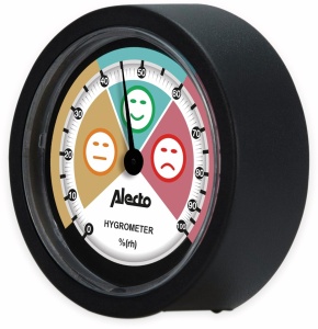Hygrometru Alecto WS-05, analogic, pentru interior, 60mm, negru - Img 2