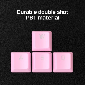 HyperX PBT Keycaps Set complet 104 taste Double Shot Material PBT Layout US Negru - Img 2