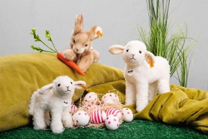 Iepuras de plus Schnucki Hase 24 cm, moale, bej, lavabil - Img 2