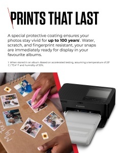 Imprimanta foto Canon SELPHY CP1500, compacta, conectivitate wireless, 100 ani durabilitate - Img 4