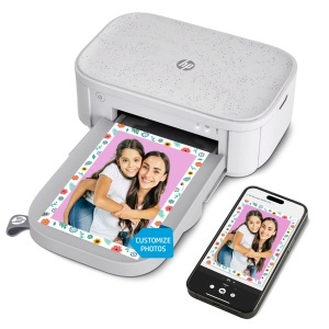 Imprimanta foto HP Sprocket Studio Plus, 4x6 inch, wireless, alb