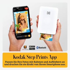 Imprimanta foto portabila KODAK Step Slim, design compact, 20 pack Zink - Img 4