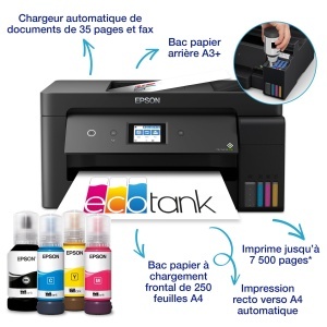 Imprimanta multifunctionala cu rezervor de cerneala Wi-Fi Epson EcoTank ET-15000 A3 cu rezerva de cerneala inclusa timp de pana la 3 ani - Img 2