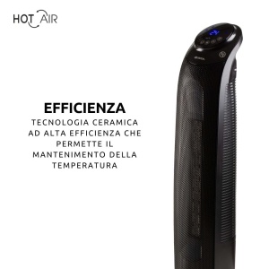 Incalzitor cu ventilator turn Ariete 8213, 2200 W, 3 niveluri de viteza, temporizator de pana la 8 ore, functie de ventilatie, functie de oscilatie, tehnologie ceramica, afisaj LED, negru - Img 3