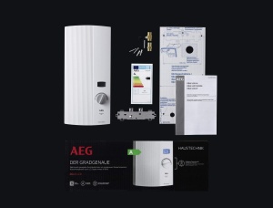 Incalzitor electronic de apa instantaneu AEG DDLE LCD 18/21/24 kW comutabil, selectarea temperaturii la grad, afisaj LC, conexiune fixa 400V, testat VDE, 222394 - Img 5