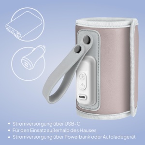 Incalzitor portabil pentru biberoane LIONELO Thermup Go, USB-C, 5 temperaturi - Img 5