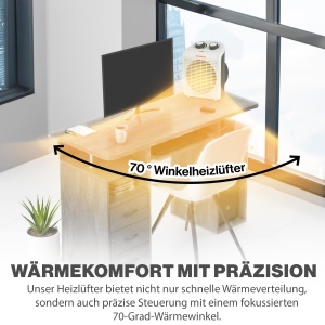 Incalzitor ventilator mobil si compact Clatronic(r) | Incalzitoare cu ventilator 2000W si 1000W | Radiatoare cu functie de ventilator | Incalzitor ventilator mic cu indicator luminos si protectie la supraincalzire | HL 3761 - Img 3