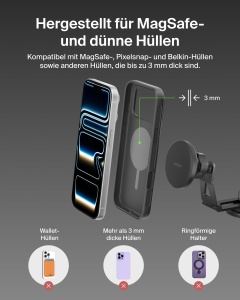 Incarcator auto Belkin BoostCharge Qi2, 15W, magnetic, negru - Img 5