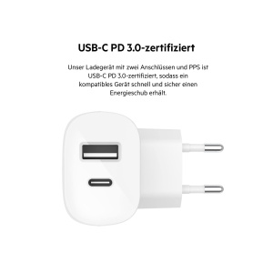 Incarcator Belkin USB-C PPS PD, 37 W, 2 porturi, pentru iPhone si Samsung - Img 3