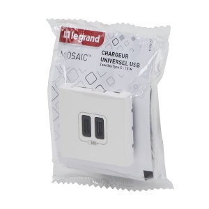 Incarcator dual USB Legrand 99427 Tip C 3A 2 module, alb - Img 4